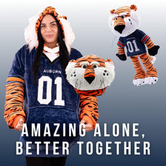 Plushible Aubie 14-inch soft-fabric texture ideal for hugs.