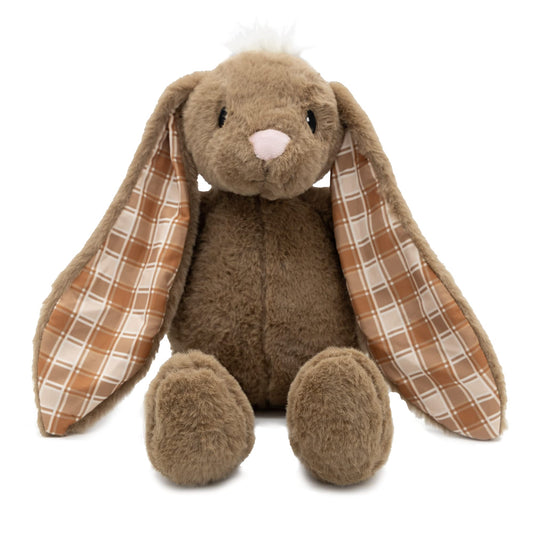 PLUSHIBLE Easter Bunny stuffed animal, 18-inch brown, perfect for cuddles and imaginative play.