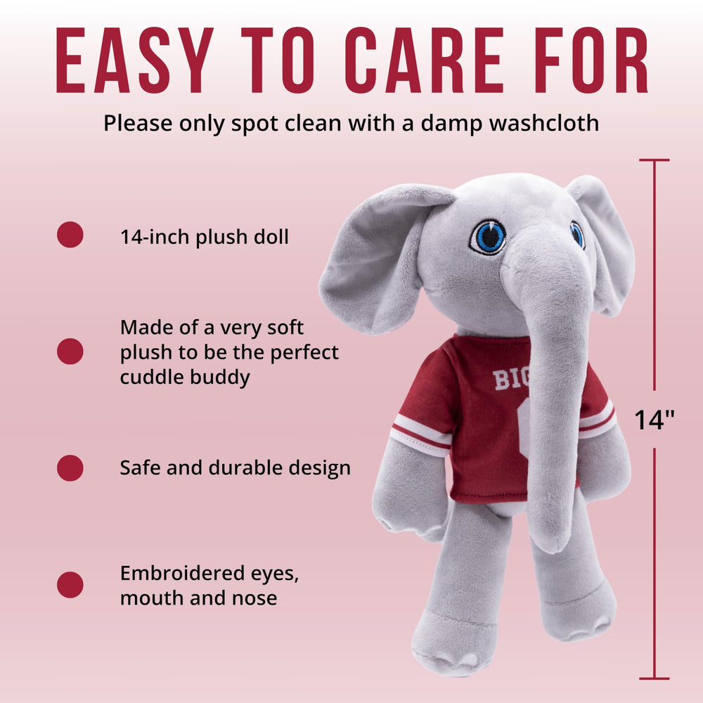 Plushible surface-washable plush toy for easy cleaning after playtime.