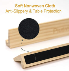 Plusvivo solid pine domino trays with felt bottom protect surfaces and stabilize tiles.