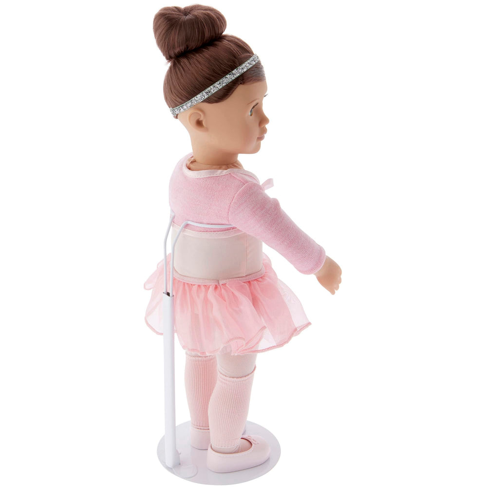 Plymor DSP-90W white metal clasp width fits 3–4 inch doll waists