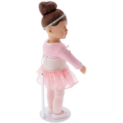 Plymor DSP-90W white metal clasp width fits 3–4 inch doll waists