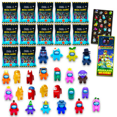 P.M.I. Among Us crewmate figurines in blind bags, ideal party favors for kids.