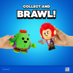 Close-up of detailed paint and articulation on Brawl Stars figures.