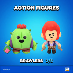 P.M.I. Brawl Stars Spike figure with movable limbs for action scenes.