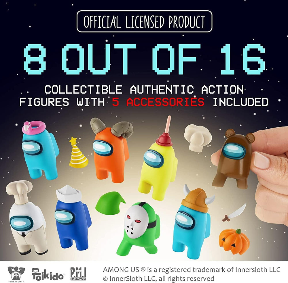 P.M.I. purple impostor crewmate figure adds playful mystery to playtime