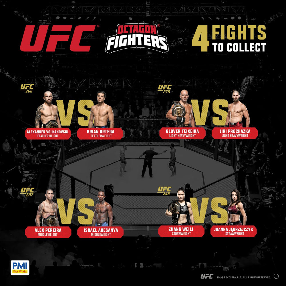 PMI UFC 2.5-inch Israel Adesanya figure in iconic pose, a striking display piece.