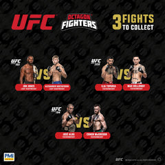 PMI UFC 4.5-inch Legendary Fights Conor McGregor vs Jose Aldo figure ready for action poses.