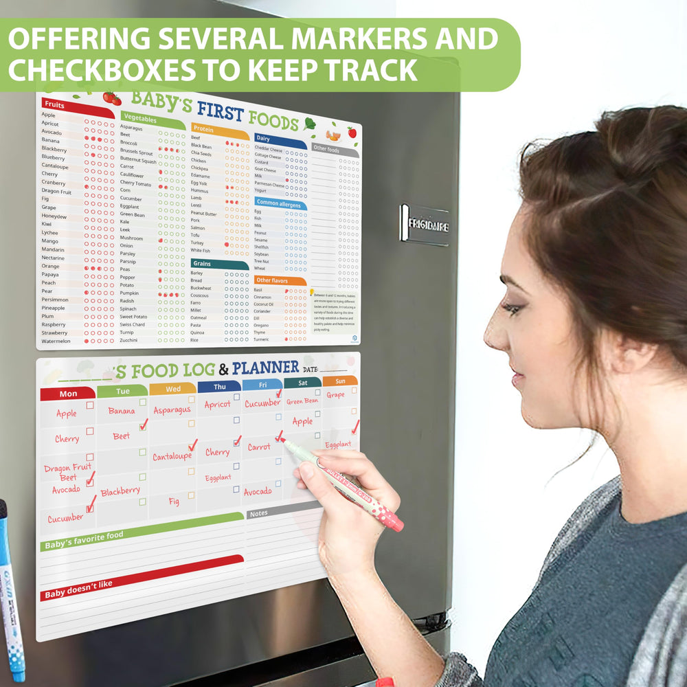POCAZONE dry-erase markers on fridge for quick updates and cleaning