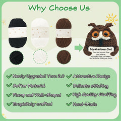 PoccroToys crochet owl plush delivers wise, reassuring comfort for daily tasks.