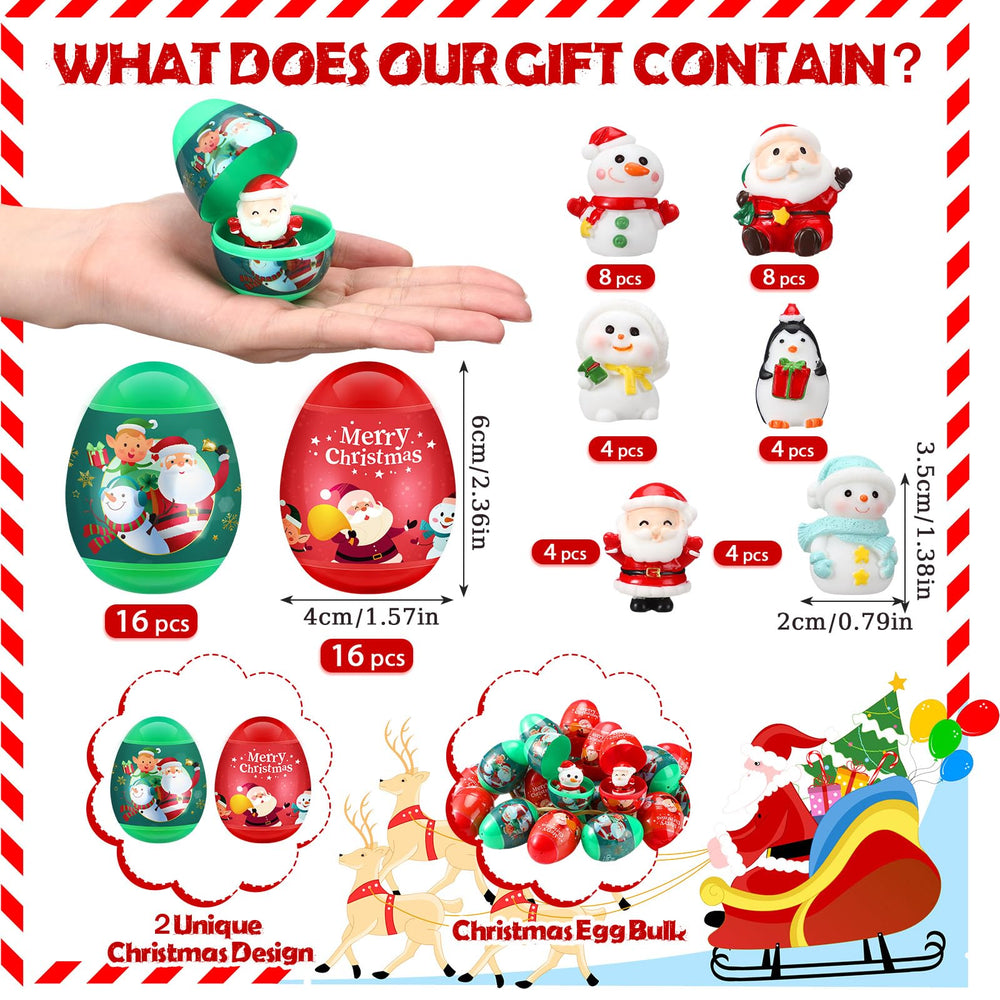 Poen eggs openable surprise inside with six character styles for holiday party favors.