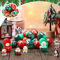 Poen branded box featuring Merry Christmas wrap enhances holiday table decor.