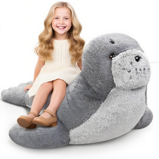 Poen giant seal 39inch full-body plush for cozy hugging and play