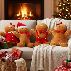Poen plush gingerbread companion ideal for family cuddles during holidays
