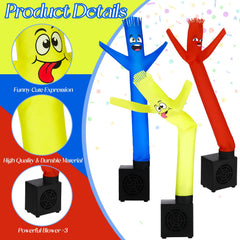 Poen inflatable tube man with blower included for easy setup.