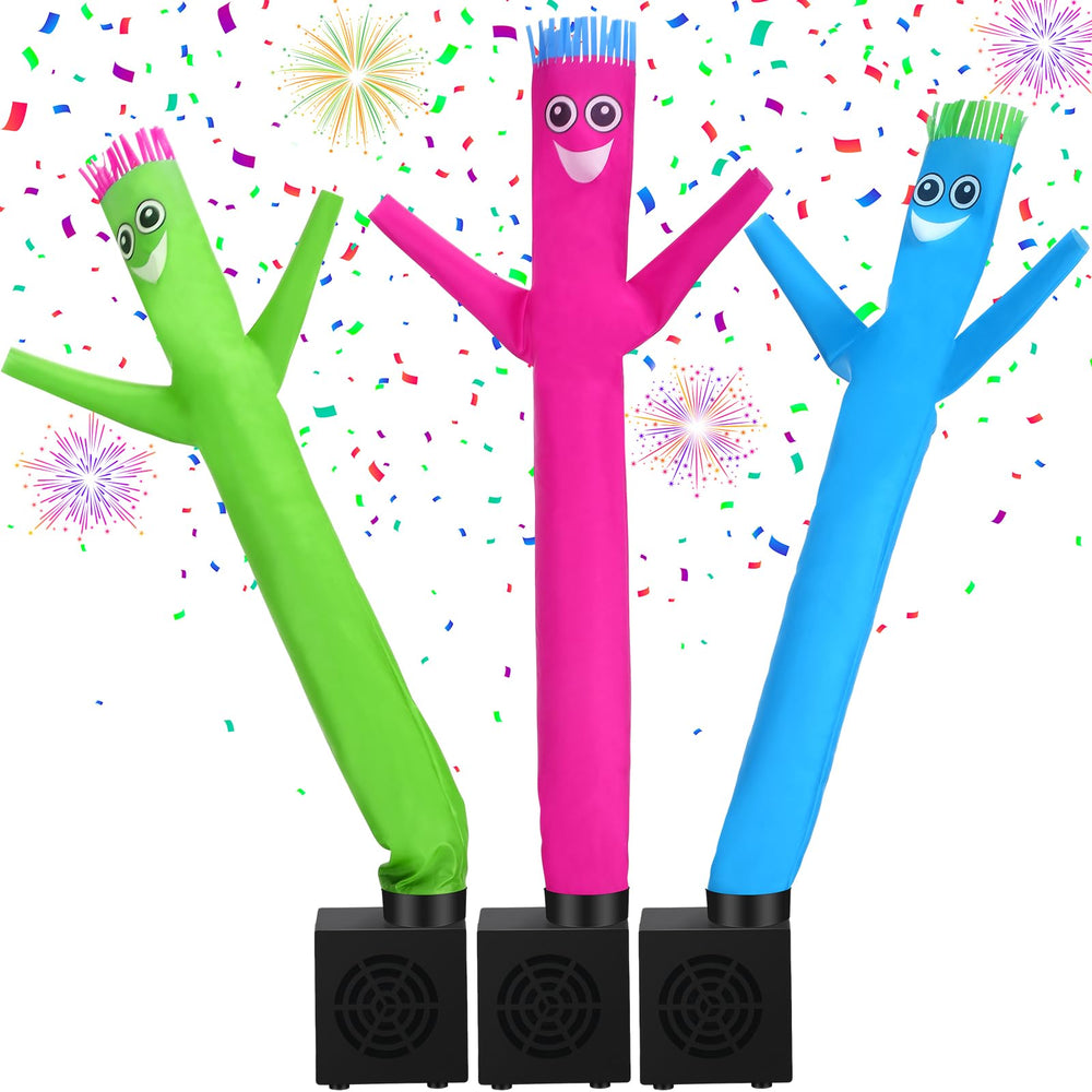 Poen mini inflatable tubeman orange dancer on desk adds playful energy to your workspace.