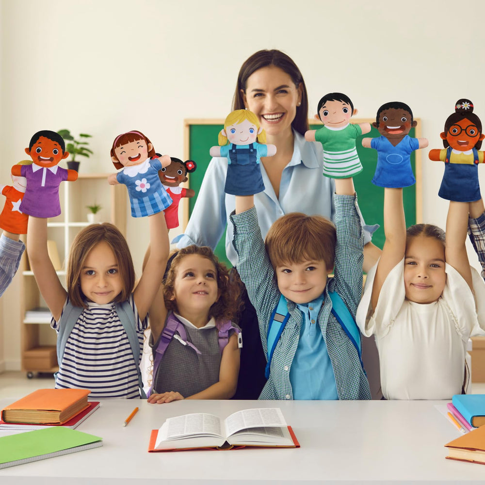 Poen puppet set doubles as party decorations and thoughtful kid gifts