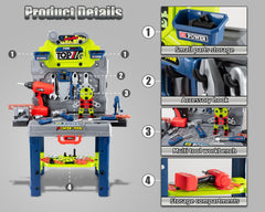 POFJOEQ 32-inch folding workbench shown for spacious projects and travel use