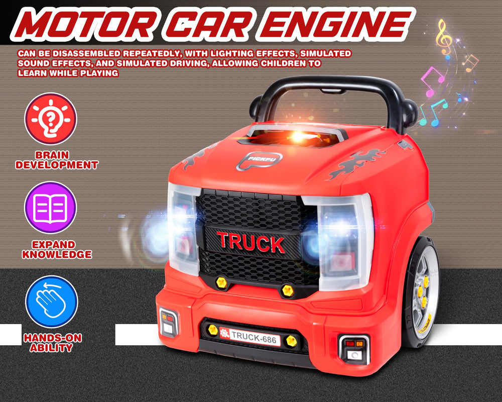 POFJOEQ engine-on-rotating-stand design aids realistic mechanics exploration