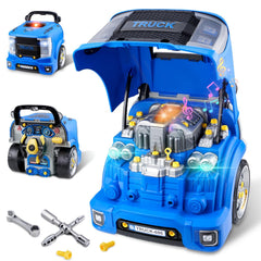 POFJOEQ interactive truck engine toy with removable parts for hands-on learning