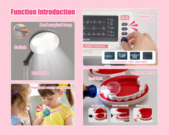 POFJOEQ stem doctor playset dental kit and nursing supplies support cooperative play sessions.