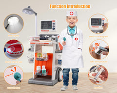 POFJOEQ STEM Doctor Playset ECG machine with realistic sounds for engaging sessions