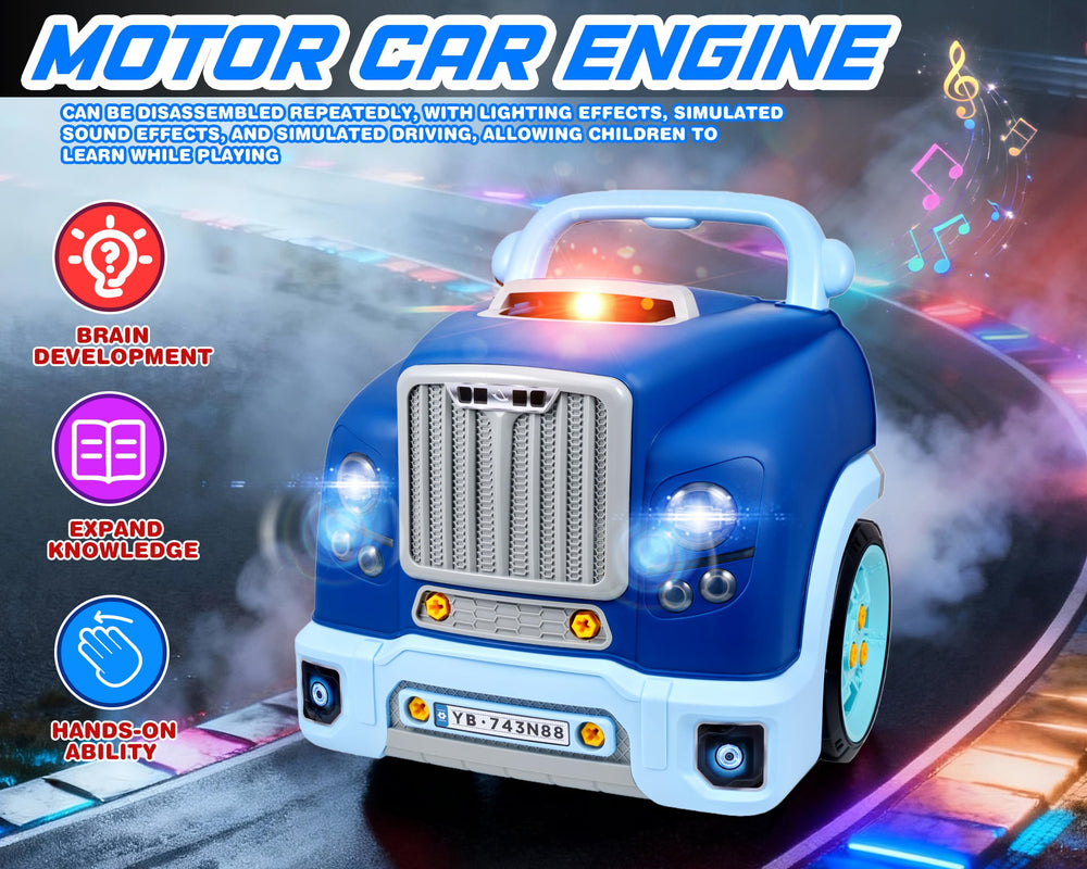 POFJOEQ Truck Engine Toy with real working drill for immersive setup