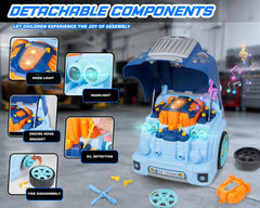 POFJOEQ Truck Engine Toy showing lights and sounds for realistic play