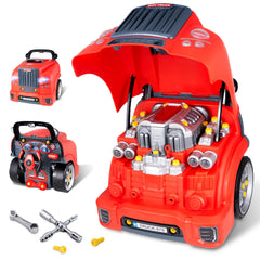 POFJOEQ truck engine toy with removable parts for imaginative repair play.
