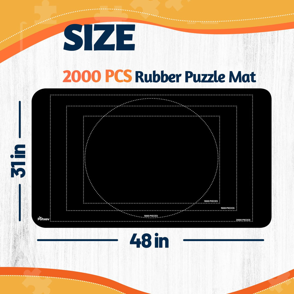 Pohxev 48x31 inch mat supports up to 2000 pieces
