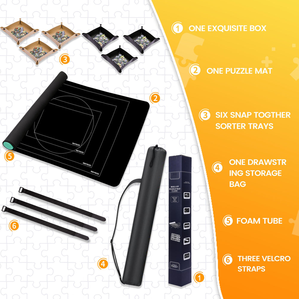 Pohxev non-slip bottom keeps the mat steady during puzzle solving.