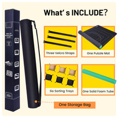 Pohxev puzzle mat non-slip-bottom provides stable setup during assembly