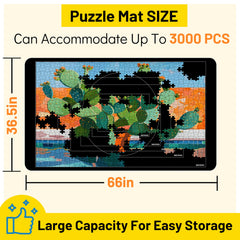 Pohxev puzzle mat smooth-top enables smooth piece movement while solving