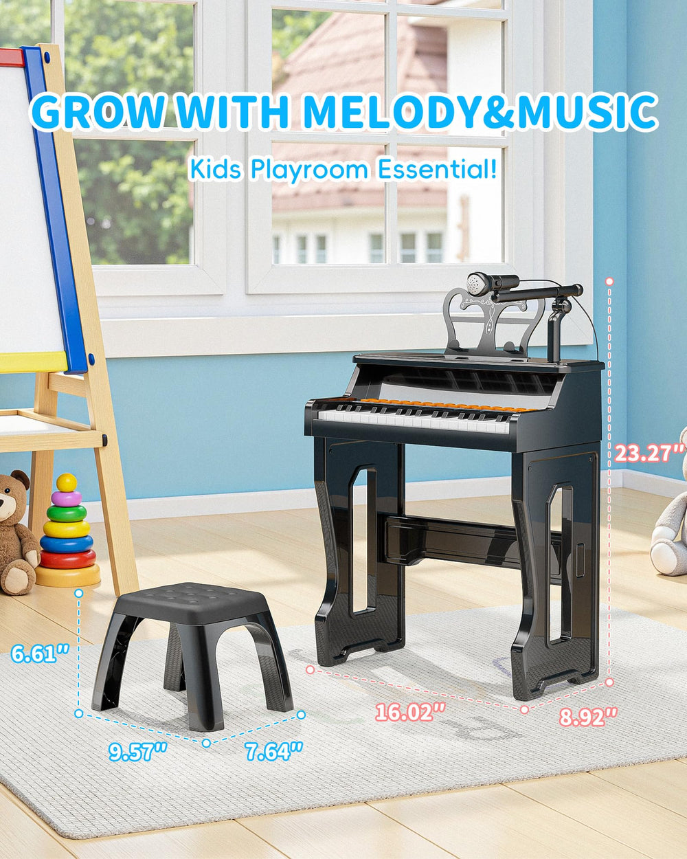Poiacmvoia 8 tones and 8 accompaniment styles expand musical options.