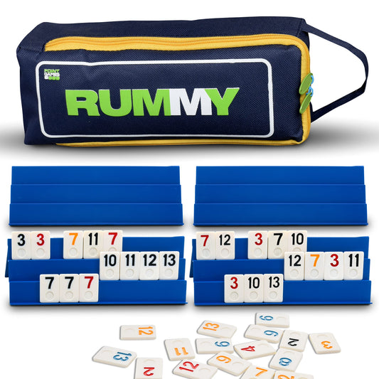 Point Games Classic Rummy Cube tiles laid out for quick setup and clear visibility.