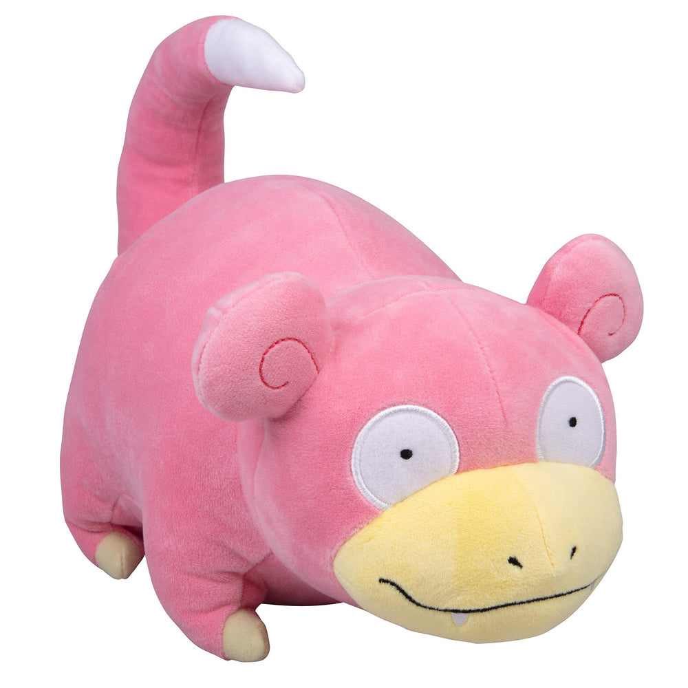 Pokémon Slowpoke plush front view offers cozy cuddles and display appeal.