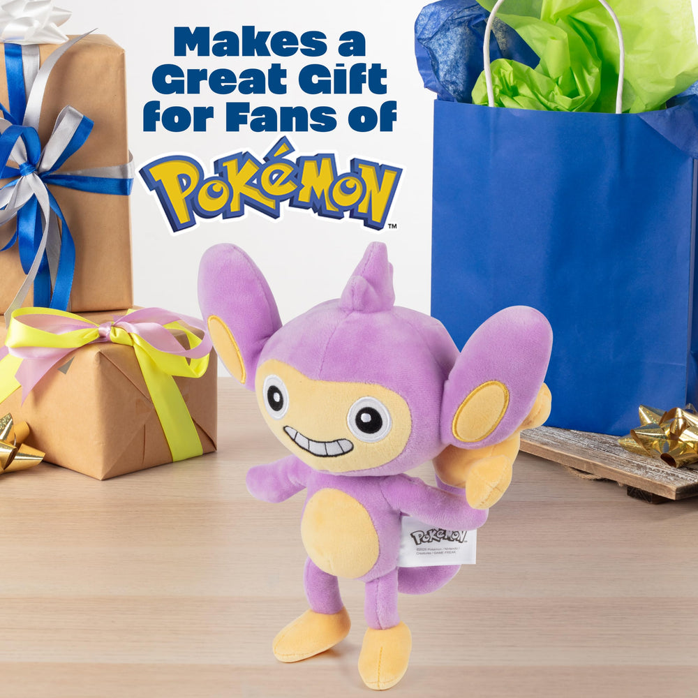 Pokémon Aipom Plush gift-ready packaging for stocking stuffers