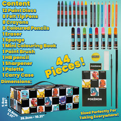 Pokémon art set color-swatch palette demonstrates diverse options for color recognition.