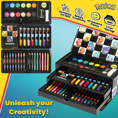 Pokémon art set travel-friendly kit ideal for school or on-the-go creativity.