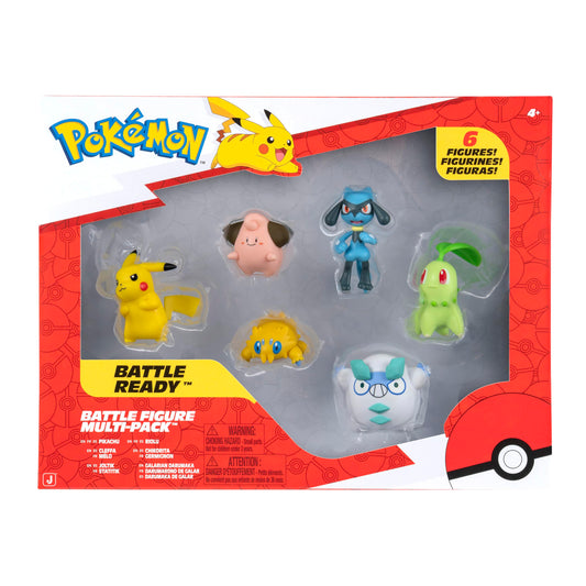 Pokemon Battle Figure 6 Pack Pikachu close-up, imaginative battles.