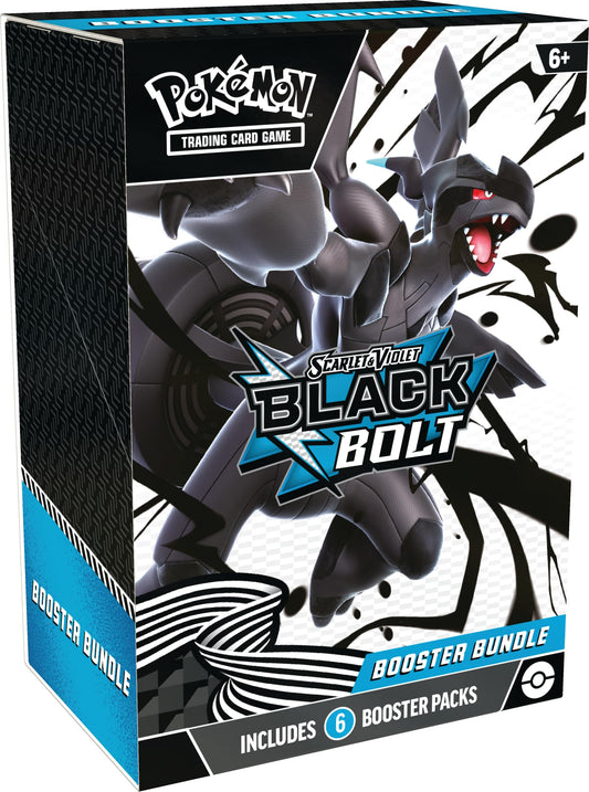 Pokémon Black Bolt booster pack front view for collectors seeking fresh cards.