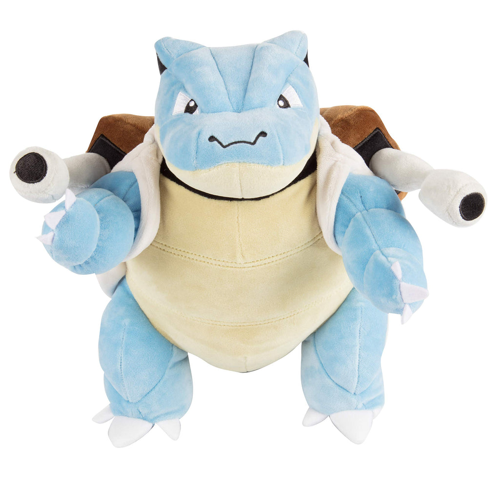 Pokemon Blastoise plush with soft texture ideal for bedtime comfort.