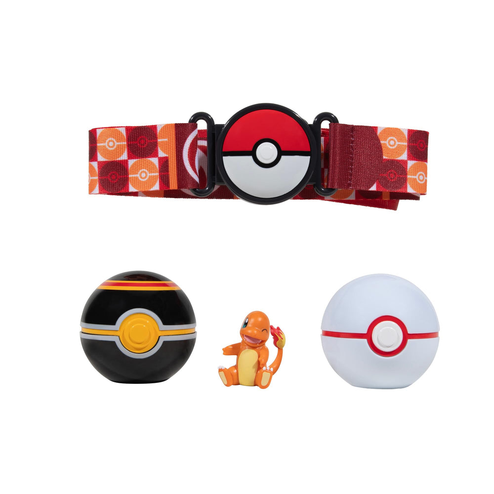 Charmander 2-inch figure fits inside a Level Ball for compact battles.
