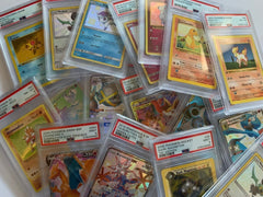 Collector's Pokémon card on shelf sparks conversations.