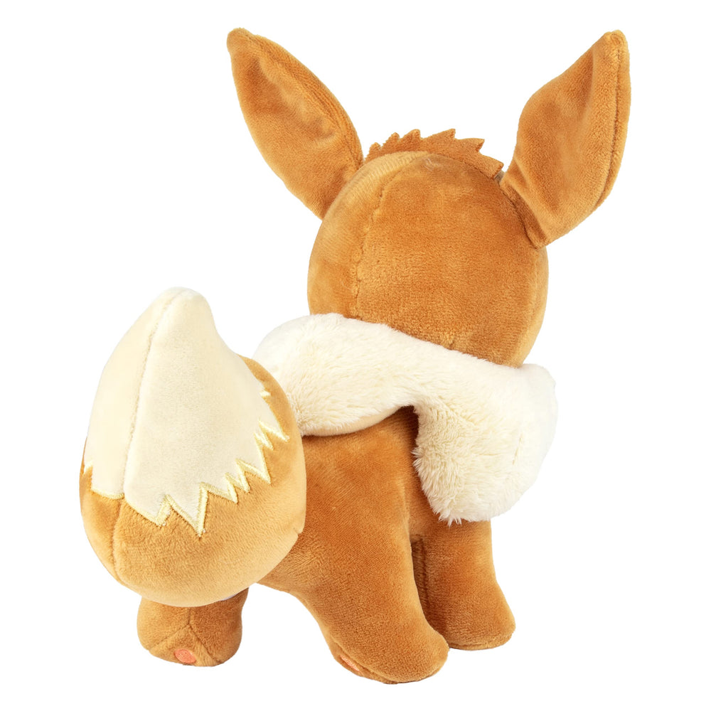 Official Pokémon license badge on Eevee plush for authenticity.