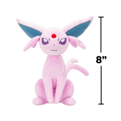 Display-ready Espeon plush adds charm to shelves and desks.