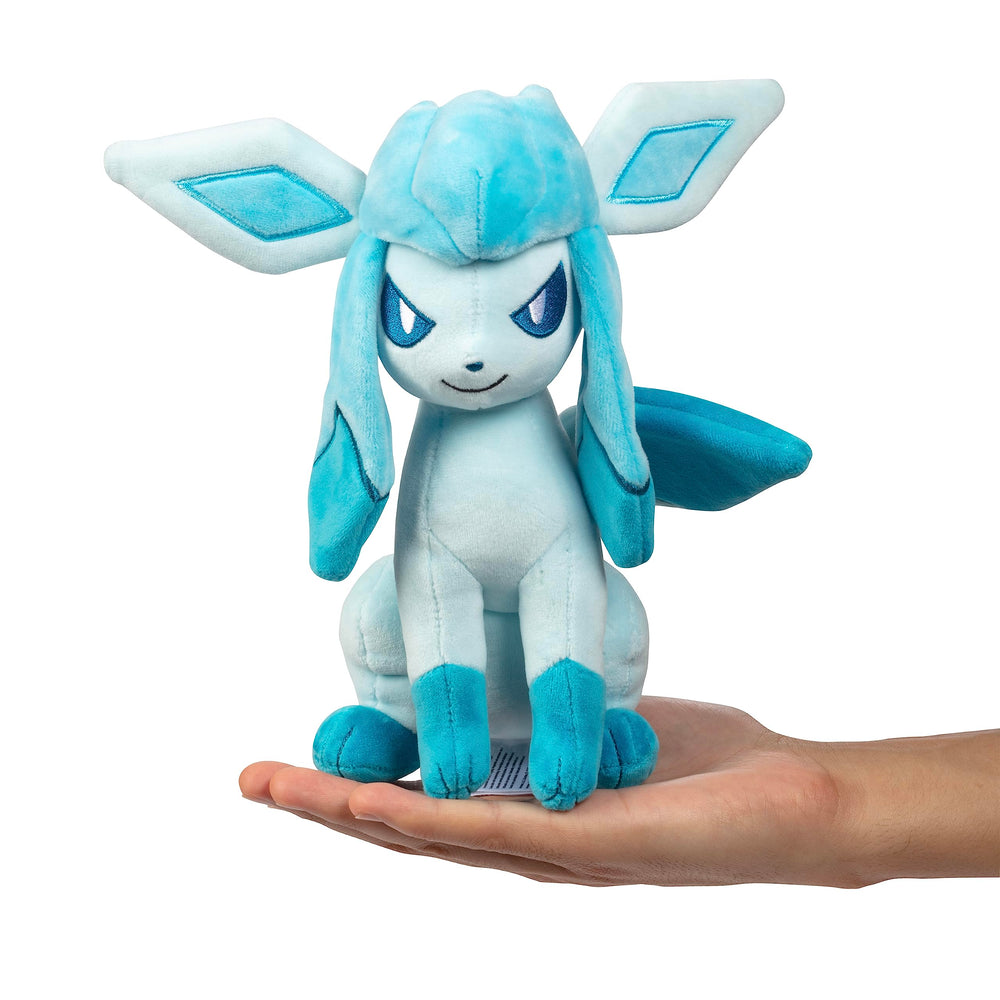 Pokemon Glaceon plush for collectors—official merchandise.