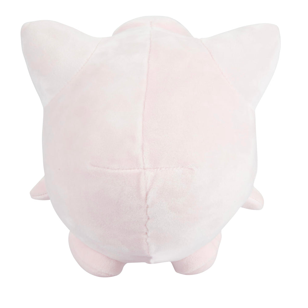 Pokémon Jigglypuff plush close-up, showcasing soft fabric and craftsmanship