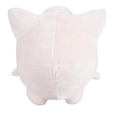 Pokémon Jigglypuff plush close-up, showcasing soft fabric and craftsmanship