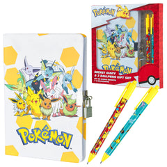 Pokémon Journal Set with plush Pikachu cover, a cozy writing companion for kids.